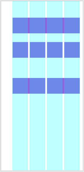 different blues grid